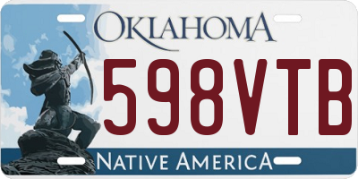 OK license plate 598VTB