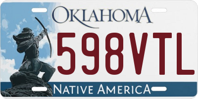 OK license plate 598VTL