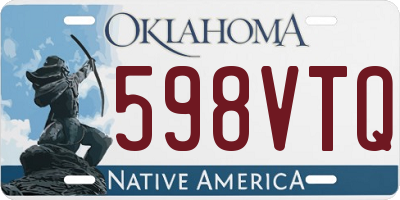 OK license plate 598VTQ