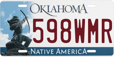 OK license plate 598WMR