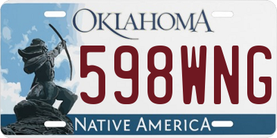 OK license plate 598WNG