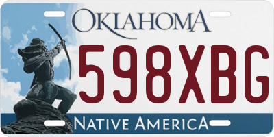 OK license plate 598XBG