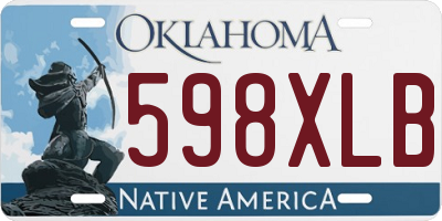 OK license plate 598XLB