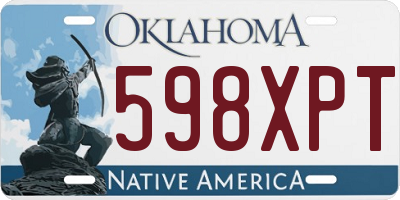 OK license plate 598XPT