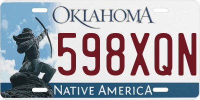 OK license plate 598XQN