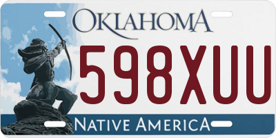 OK license plate 598XUU