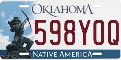 OK license plate 598YOQ