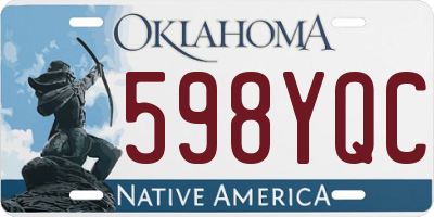 OK license plate 598YQC