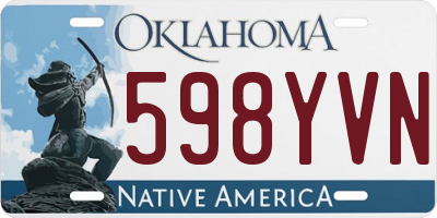OK license plate 598YVN