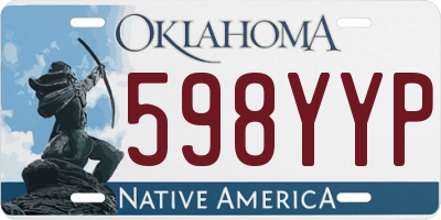 OK license plate 598YYP
