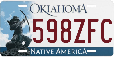 OK license plate 598ZFC