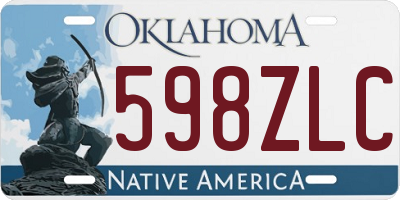 OK license plate 598ZLC