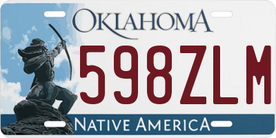 OK license plate 598ZLM