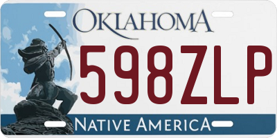 OK license plate 598ZLP