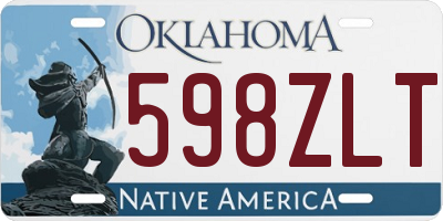 OK license plate 598ZLT