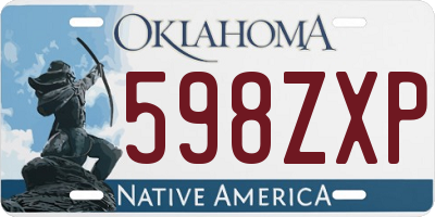 OK license plate 598ZXP
