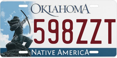 OK license plate 598ZZT