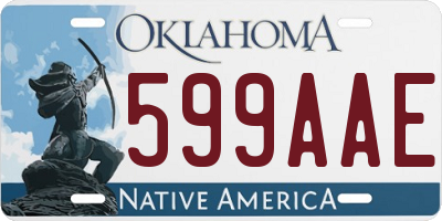 OK license plate 599AAE