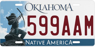 OK license plate 599AAM