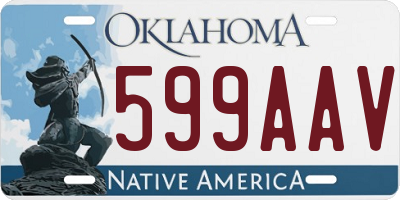 OK license plate 599AAV