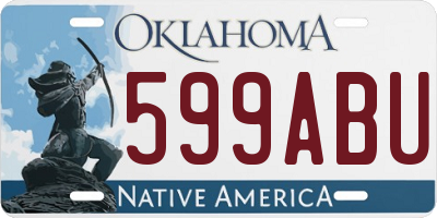 OK license plate 599ABU