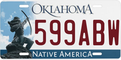 OK license plate 599ABW