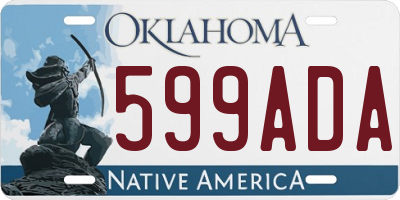 OK license plate 599ADA