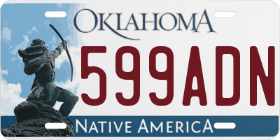 OK license plate 599ADN