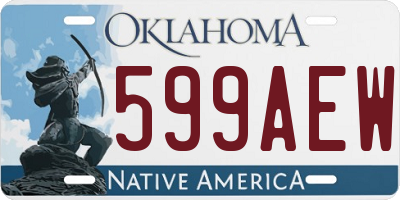 OK license plate 599AEW