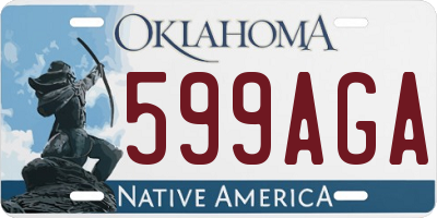 OK license plate 599AGA