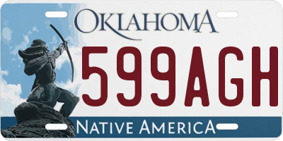 OK license plate 599AGH