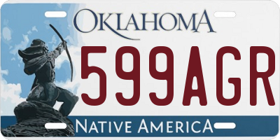 OK license plate 599AGR