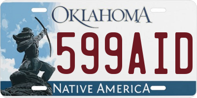 OK license plate 599AID