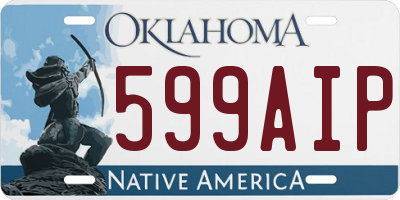 OK license plate 599AIP