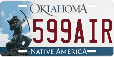 OK license plate 599AIR