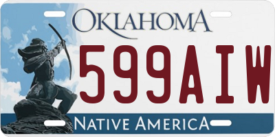 OK license plate 599AIW