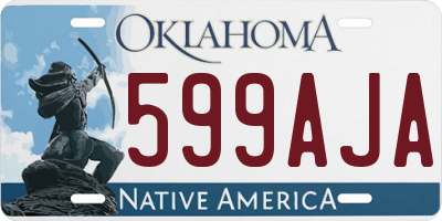 OK license plate 599AJA