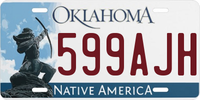 OK license plate 599AJH