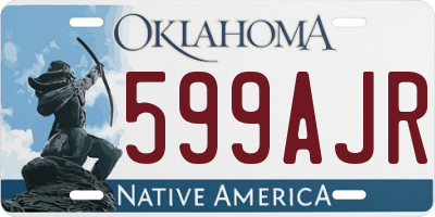 OK license plate 599AJR