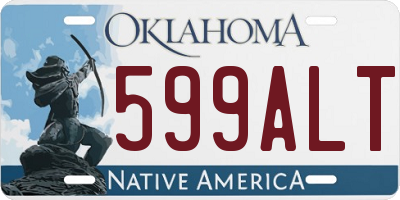 OK license plate 599ALT