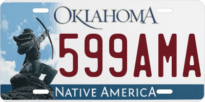 OK license plate 599AMA