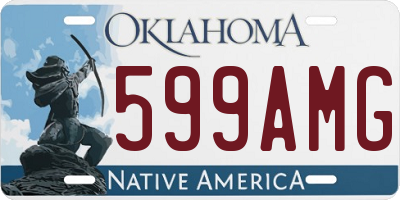 OK license plate 599AMG