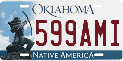 OK license plate 599AMI