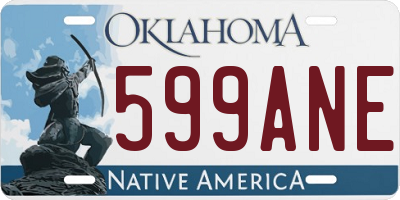 OK license plate 599ANE
