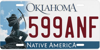 OK license plate 599ANF