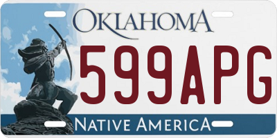 OK license plate 599APG