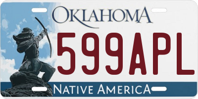 OK license plate 599APL