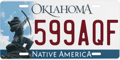 OK license plate 599AQF