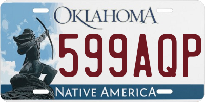 OK license plate 599AQP