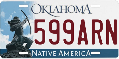 OK license plate 599ARN